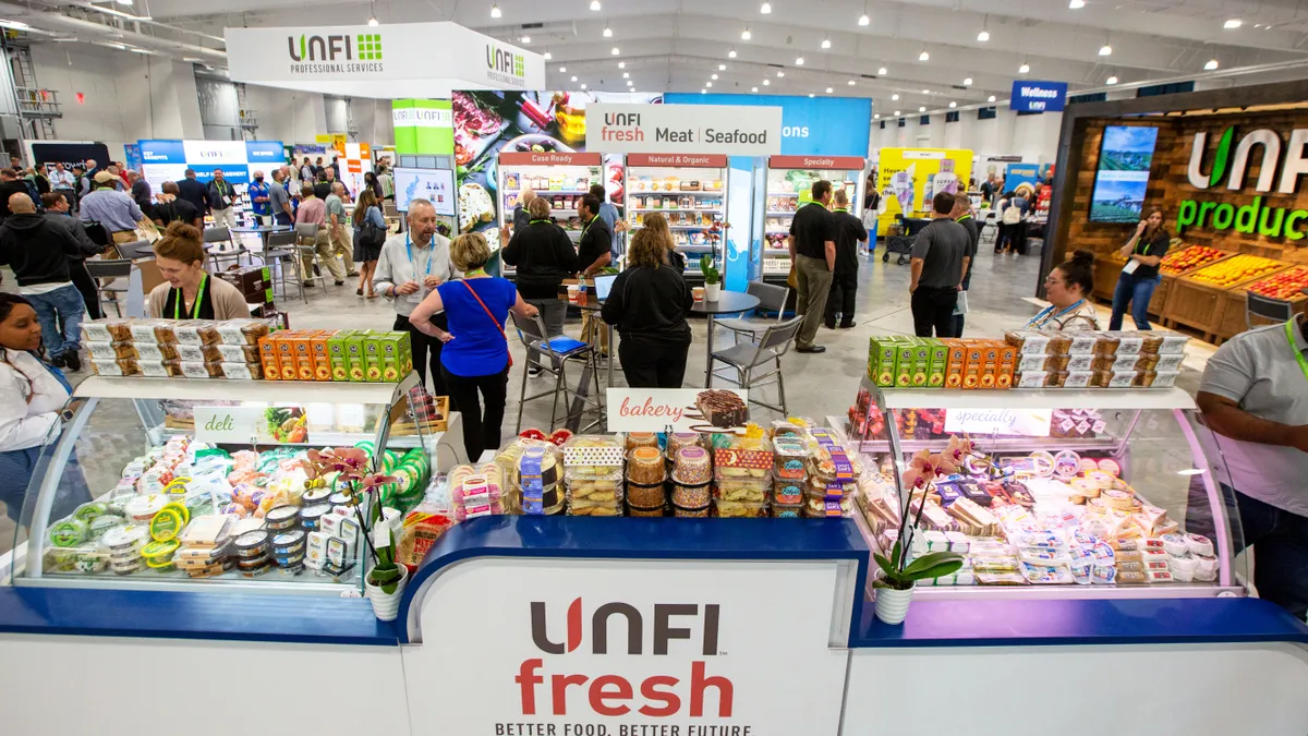 A UNFI trade show floor