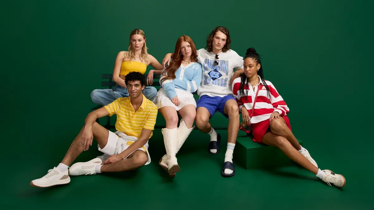 A group of people wearing items from Target's college collection