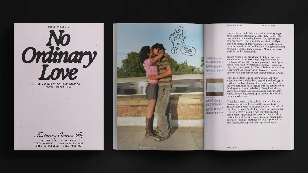 Hinge's No Ordinary Love zine