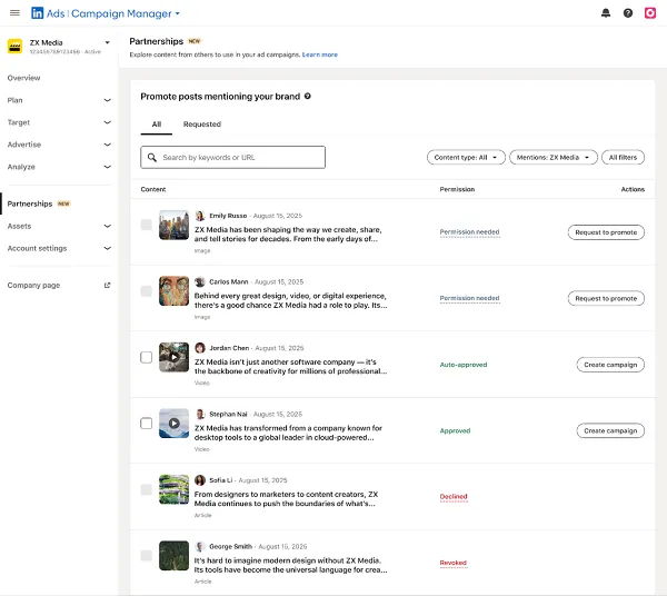 LinkedIn Thought Leader Ad discovery