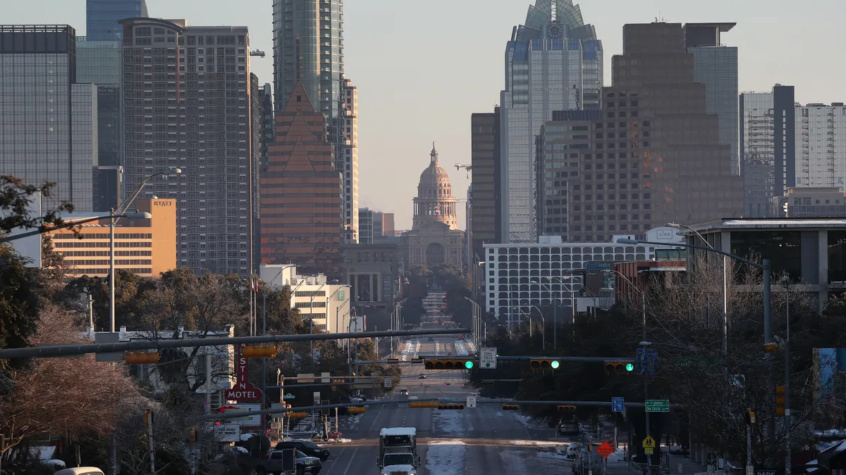 A view of downtown Austin, Texas.