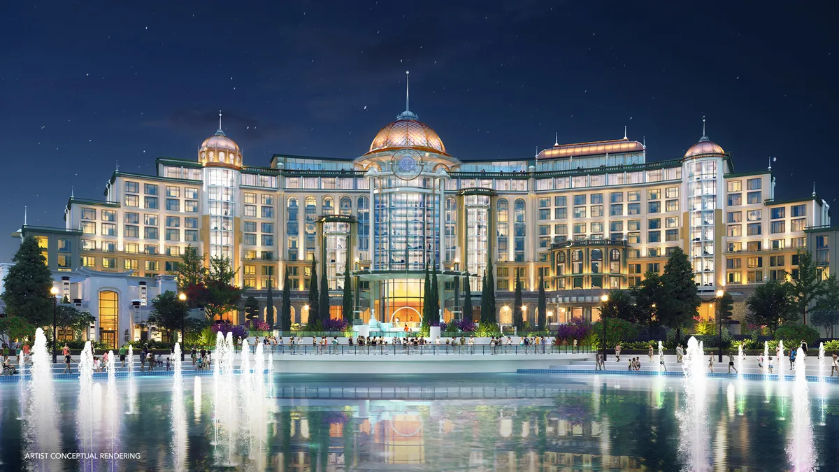 The Loews-branded Universal Helios Grand Hotel will open at Universal Orlando’s new Epic Universe theme park.