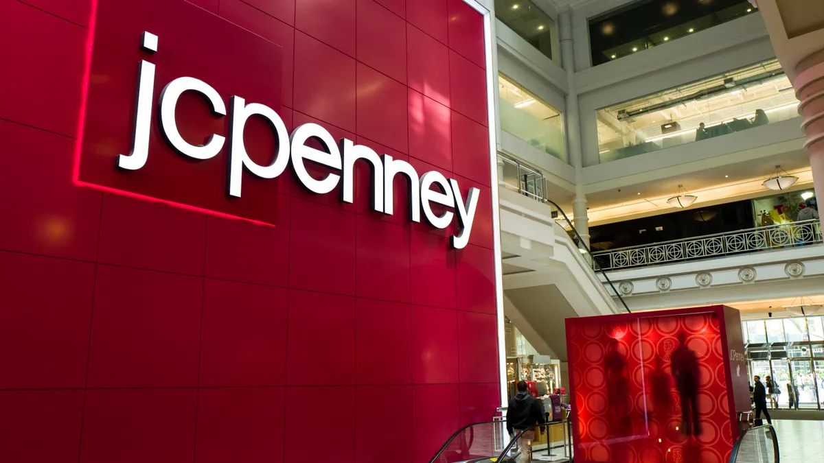 JCPenney logo displayed on a storefront