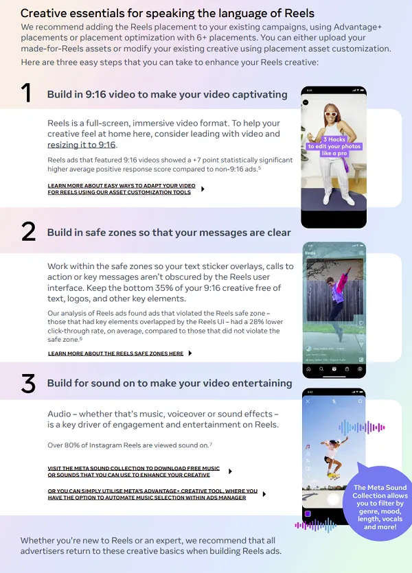 Meta Reels manual