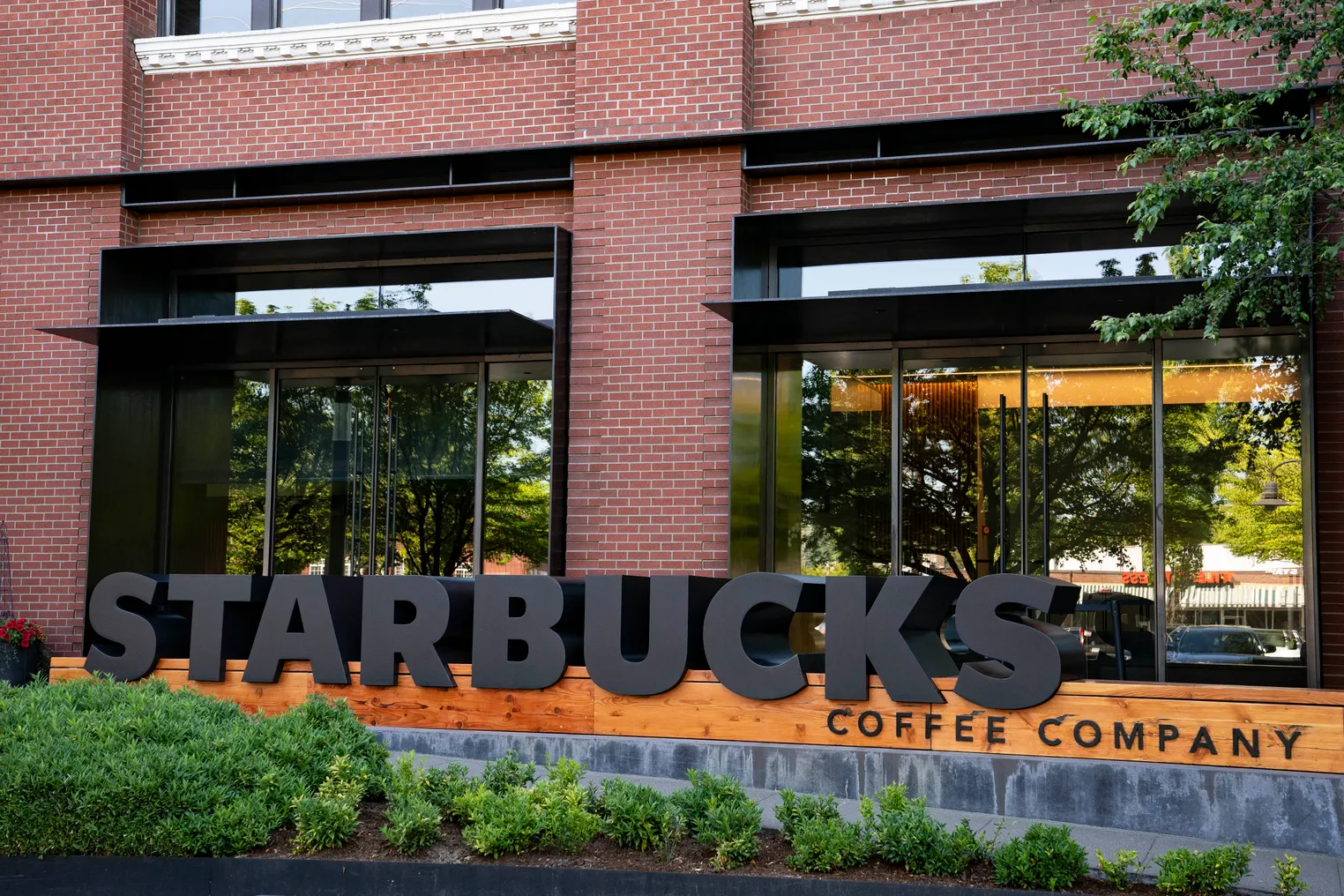 Shot of Starbucks store in Seattle on July 3 2024