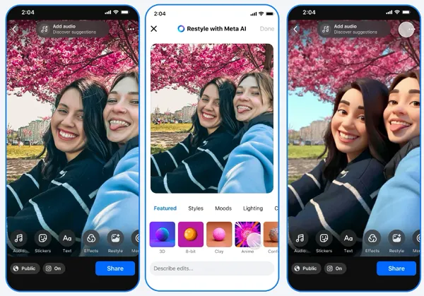 Facebook AI animated Stories