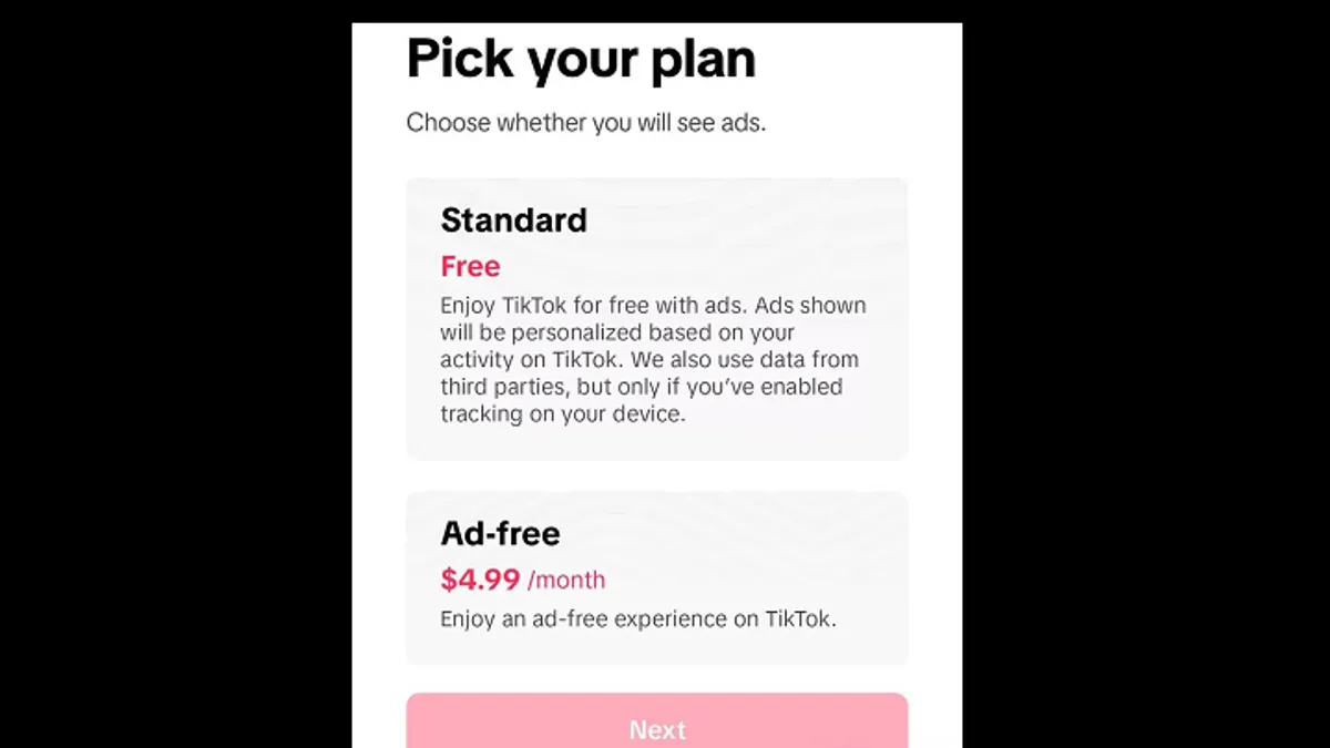 TikTok ad free