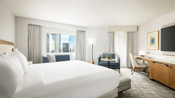 Inside a hotel room