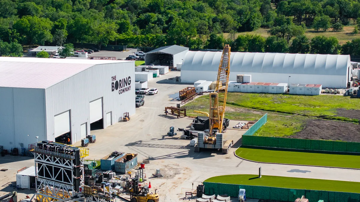 The Boring Company facility is seen in Bastrop, Texas