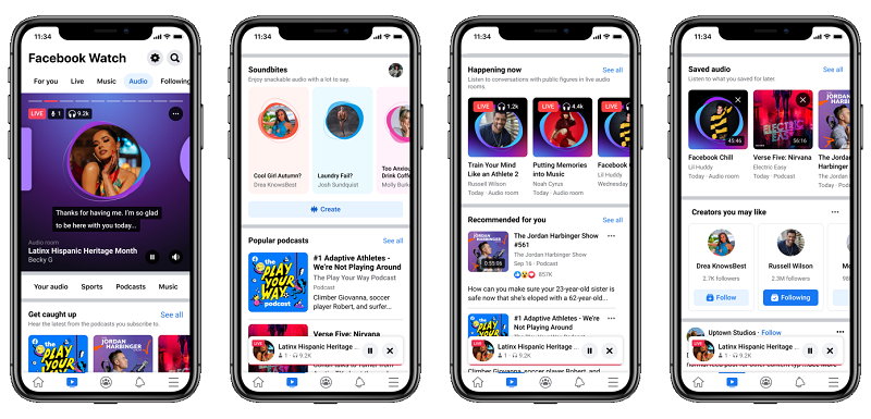 Facebook audio tab