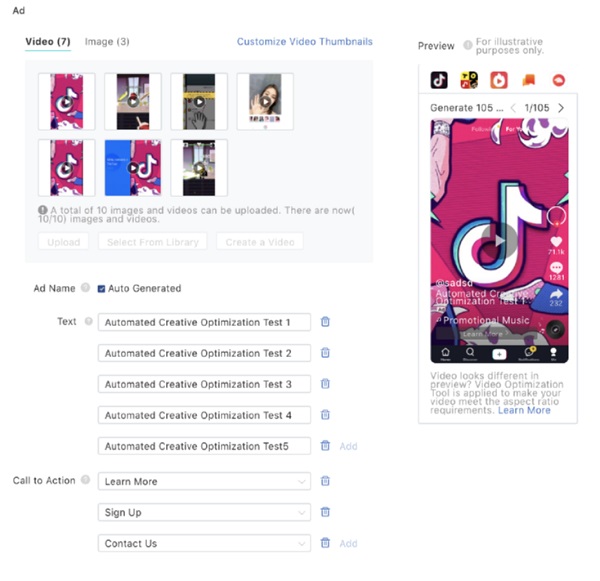TikTok self serve ads