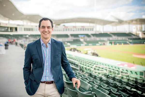 Tim Zue, CFO of the Boston Red Sox, at Fenway Park.