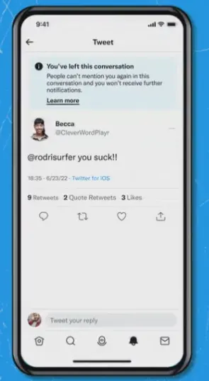 Twitter unmention
