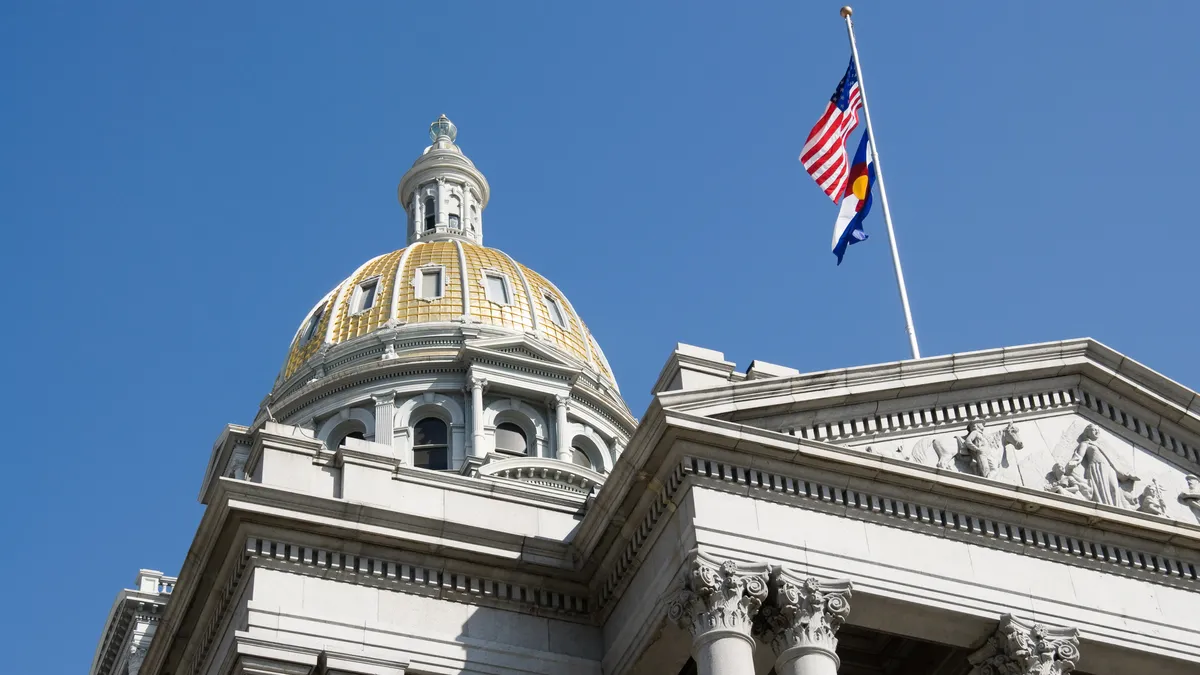 The Colorado Capitol building.