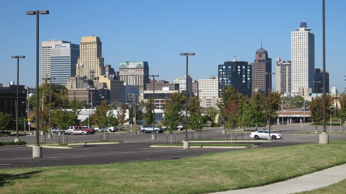 A view of the downtown Memphis skyline
