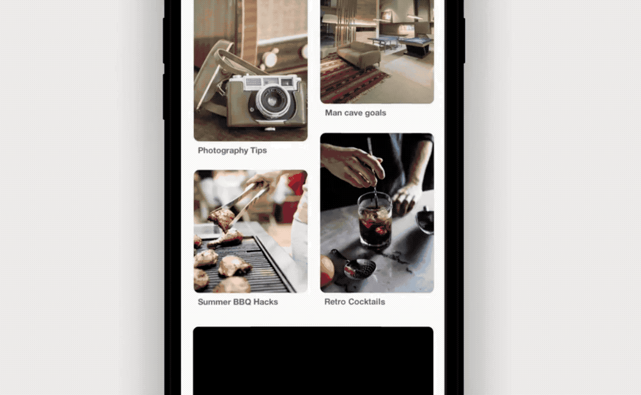 An example of a Max Width video ad on Pinterest