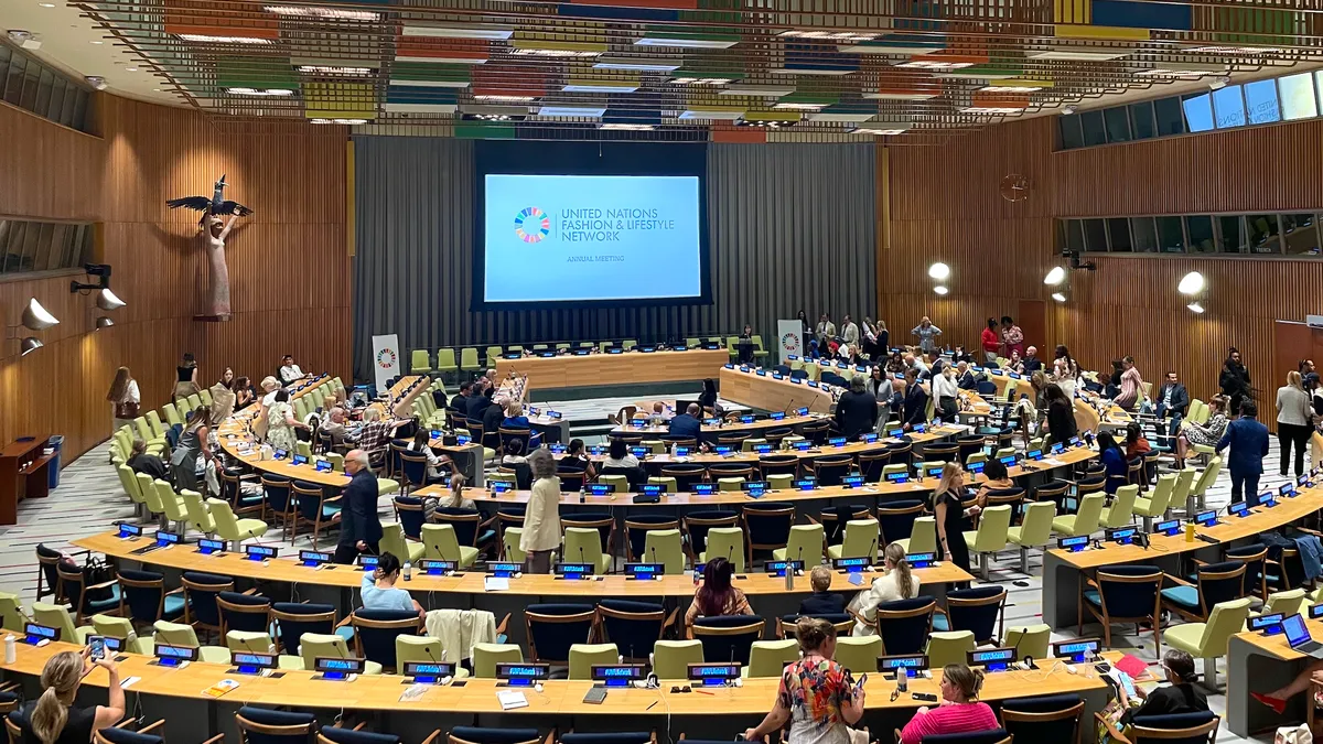 The interior of the UN Trusteeship at the UN headquarters.