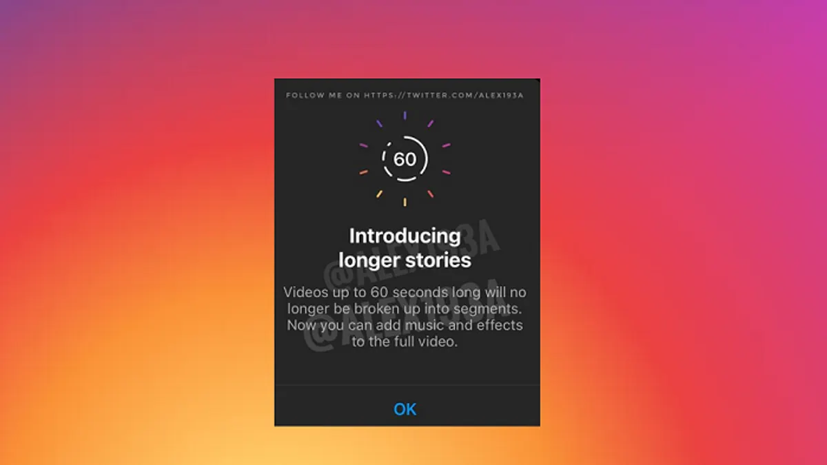 Instagram longer videos in Stories