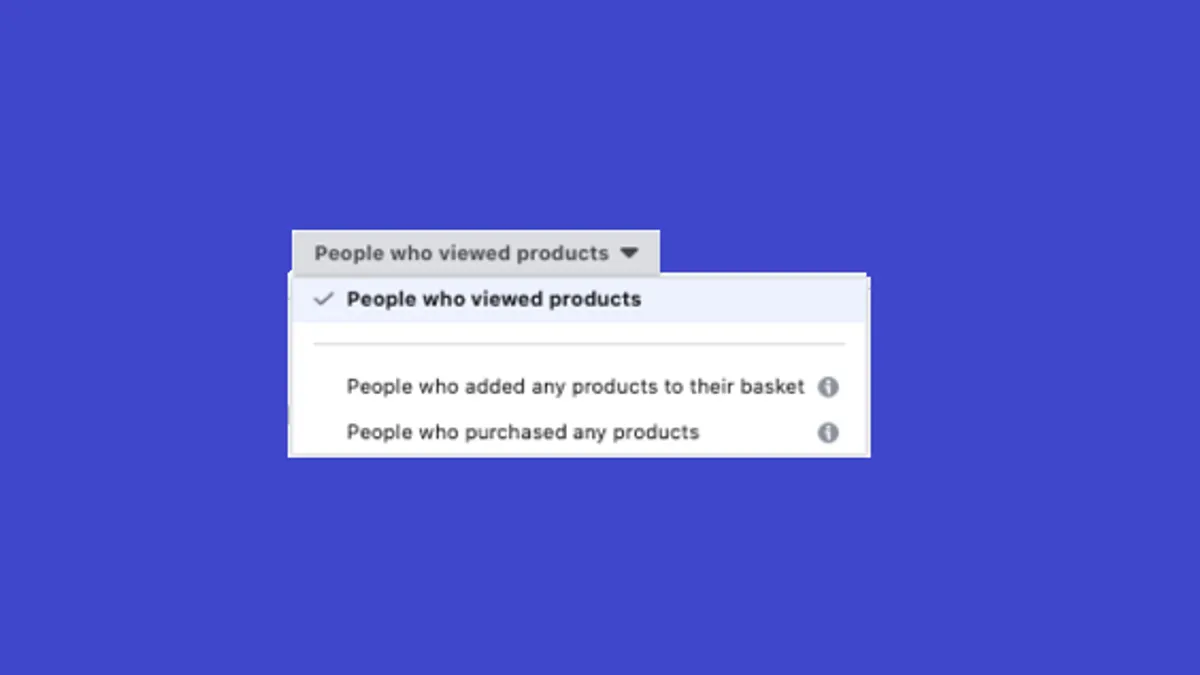 Facebook custom audiences - shopping