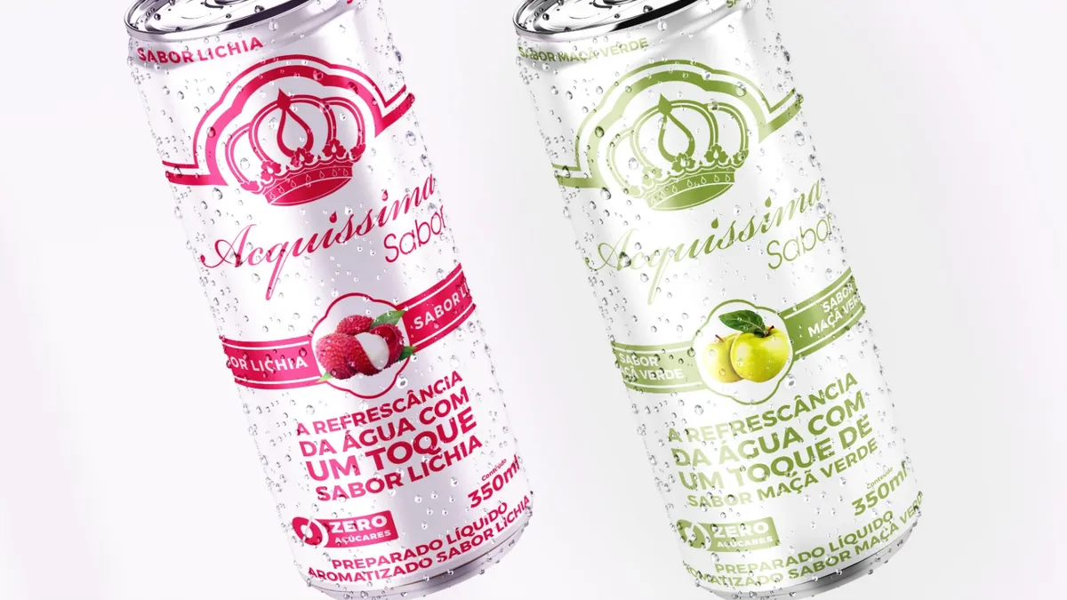 Sleek cans of flavored mineral water from Brazilian beverage producer Socorro Bebidas