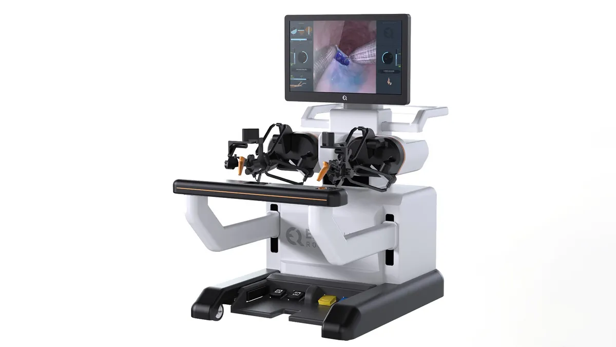 The physician console of EndoQuest Robotics' endoluminal robotic surgery system.