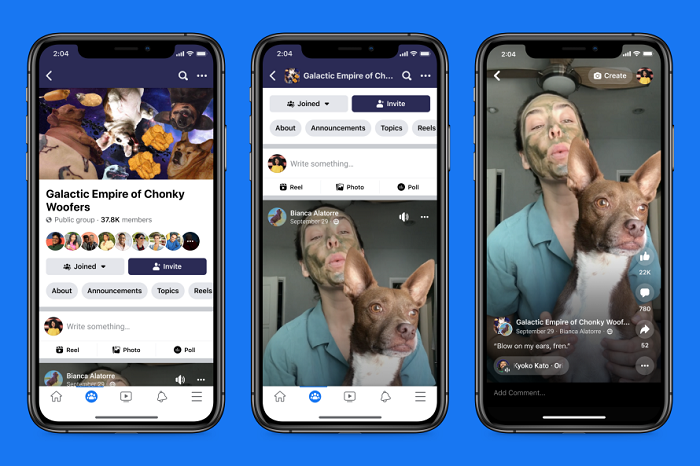 Facebook Reels in groups