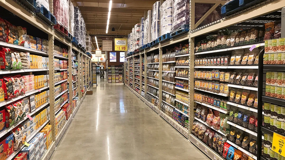 A grocery aisle at the Wegmans store in Tysons, Virginia