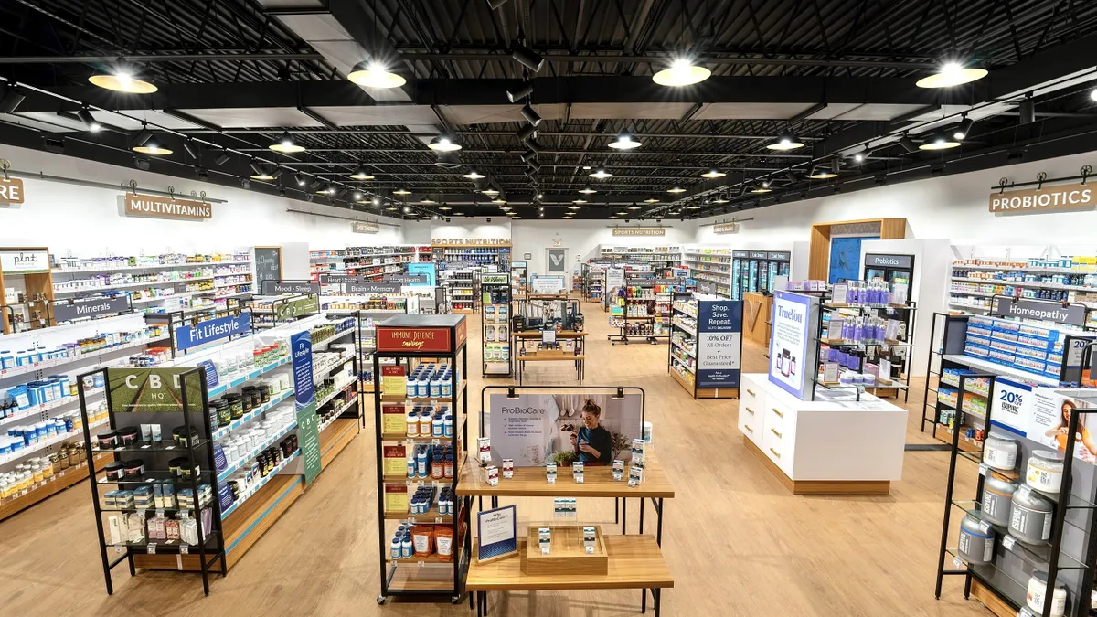 Interior shot of a Vitamin Shoppe store.