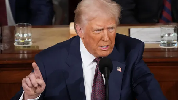 President Donald Trump addresses a joint session of Congress on March 4, 2025, in Washington, D.C.