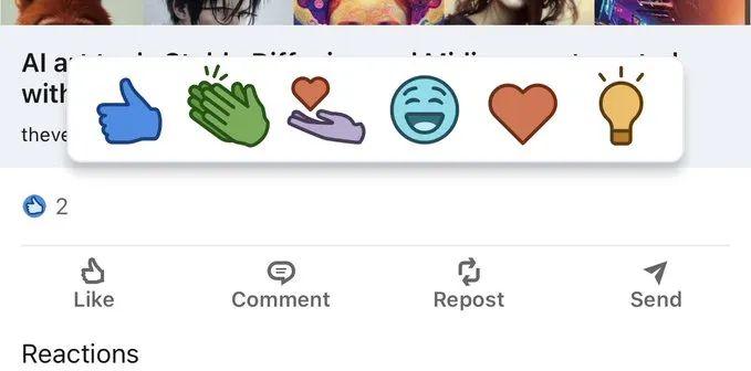 LinkedIn Reactions