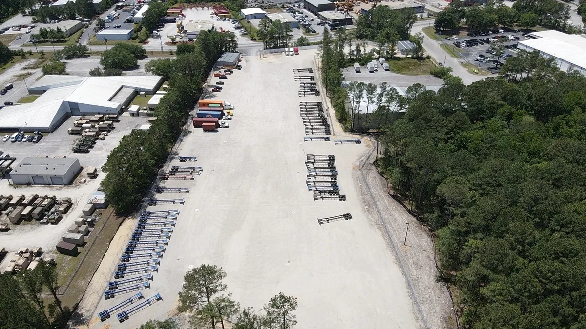 An aerial shot of ContainerPort Group's new 8-acre terminal in North Charleston, South Carolina.