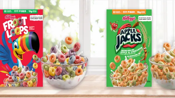 Kellogg cereal made with natural colors