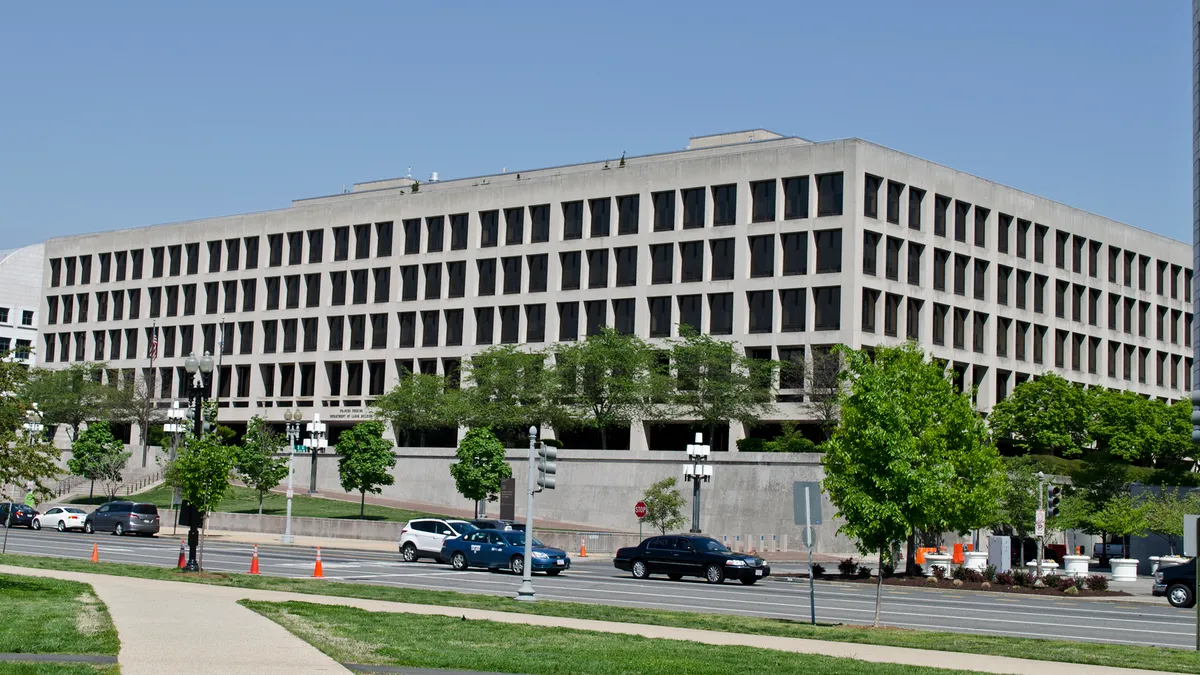 The headquarters of the U.S. Department of Labor is pictured.