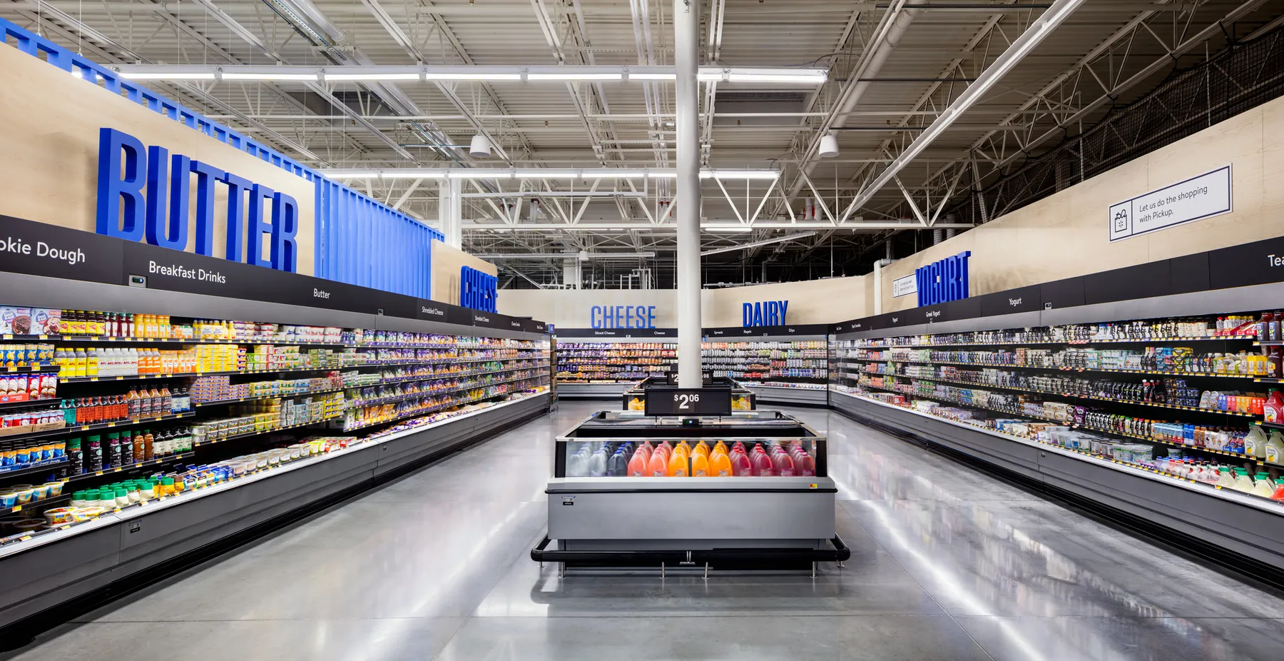 Walmart redesigned store experience in grocery.