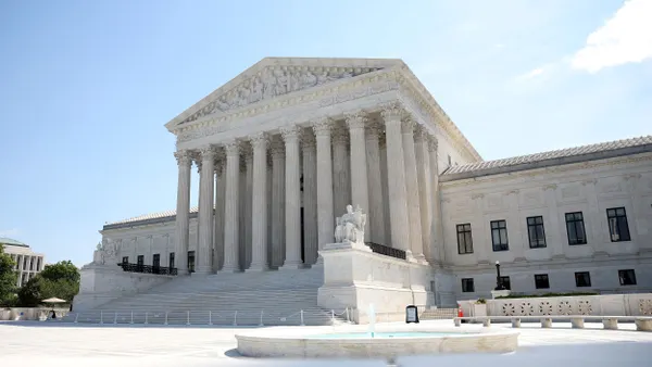 The U.S. Supreme Court seen from the outside