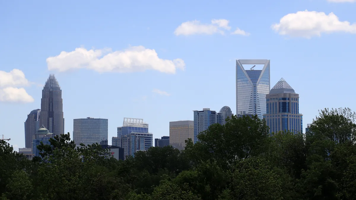 A general view of the Charlotte skyline.