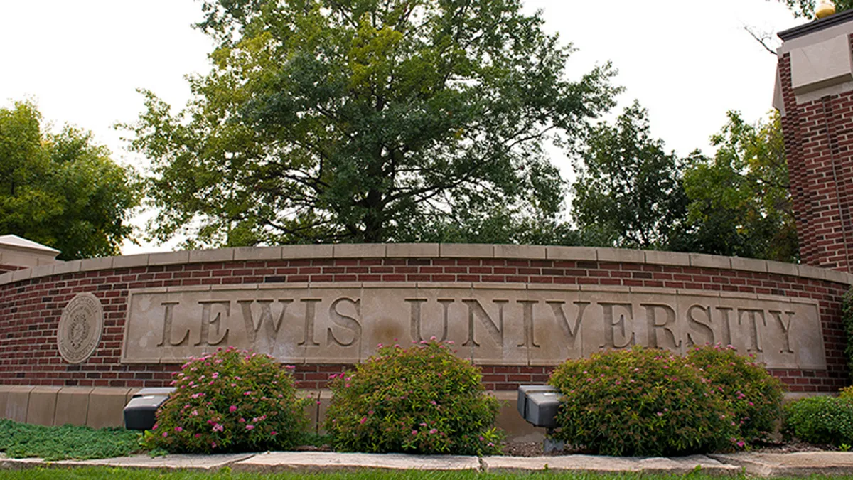 The Lewis College front gate