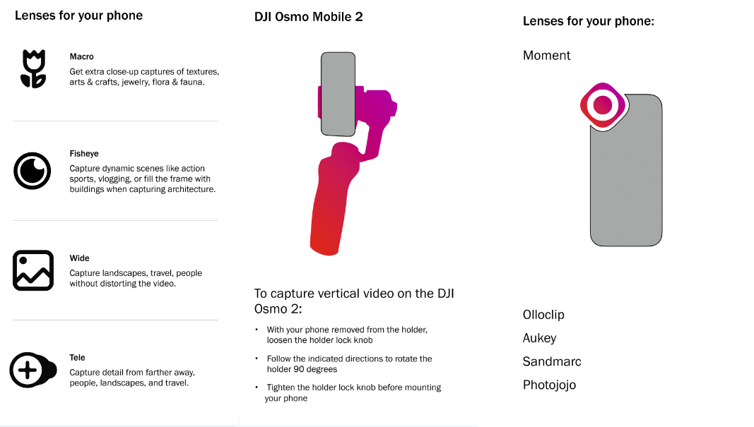 Instagram IGTV guide - lenses and accessory recommendations