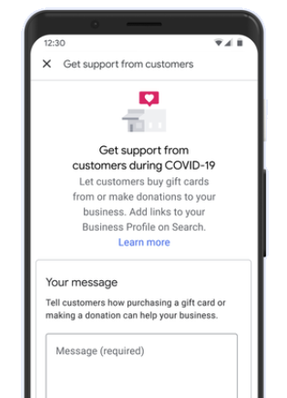 Google support links