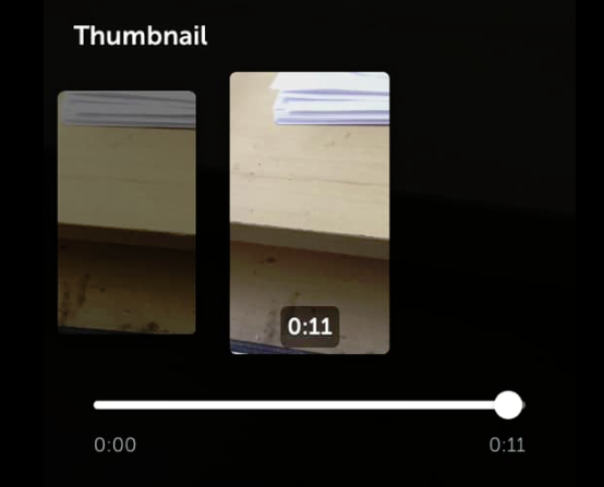 Periscope's thumbnail selection screen