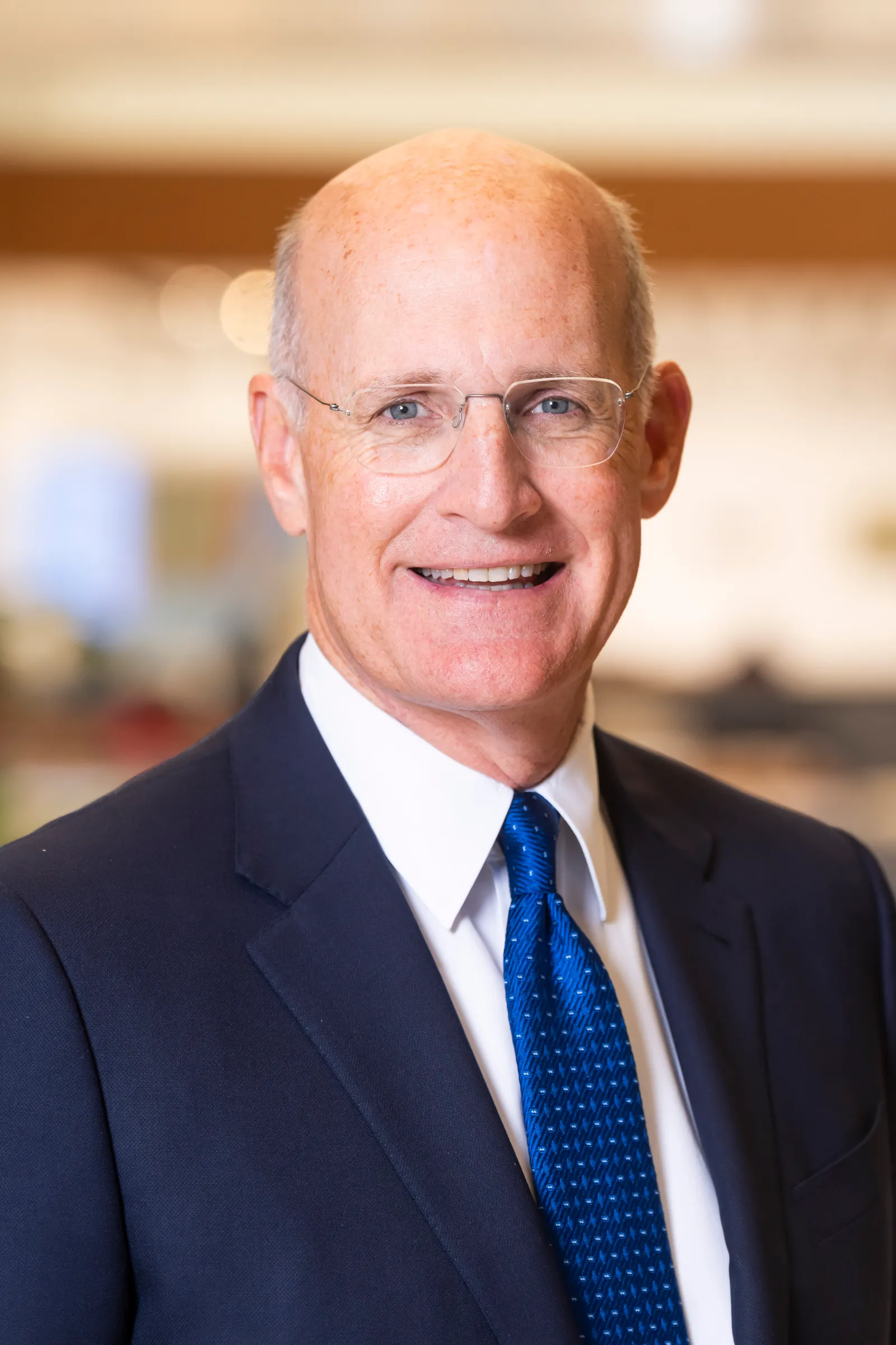 Andy Sieg, Citi&#x27;s head of wealth, wears a blue suit and blue tie with a white shirt