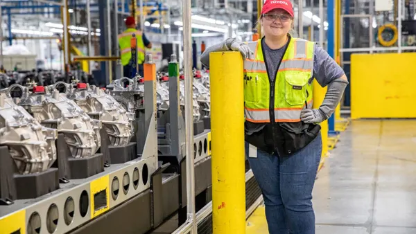 Toyota West Virginia hybrid transaxle plant assembly line worker