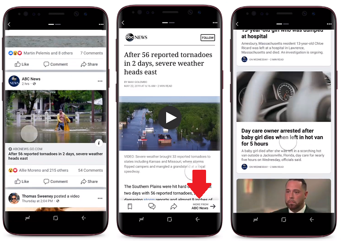 Facebook IA update