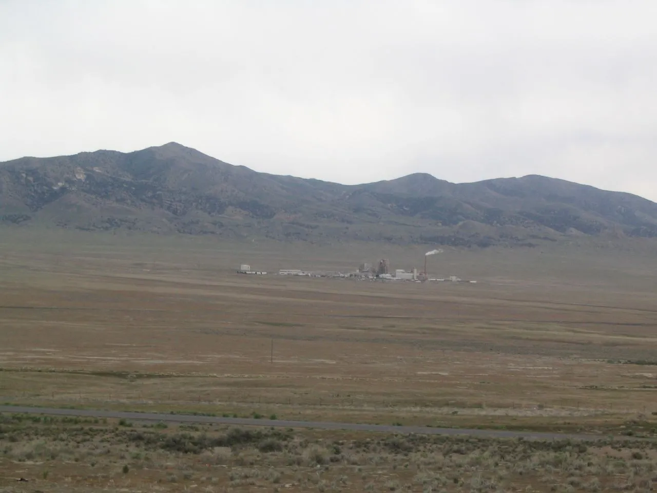 Industrial incinerator facility in an open Utah landscape