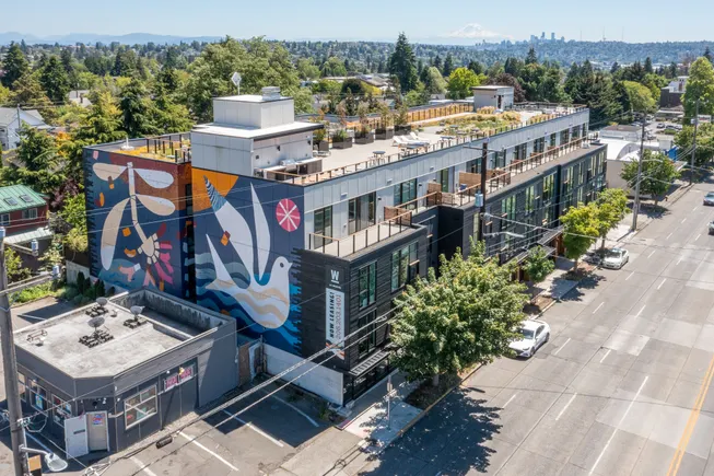 アート・デザイン・音楽 Innovative Apartment Buildings New Seattle property features rooftop park, expansive murals