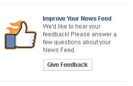Facebook News Feed feedback
