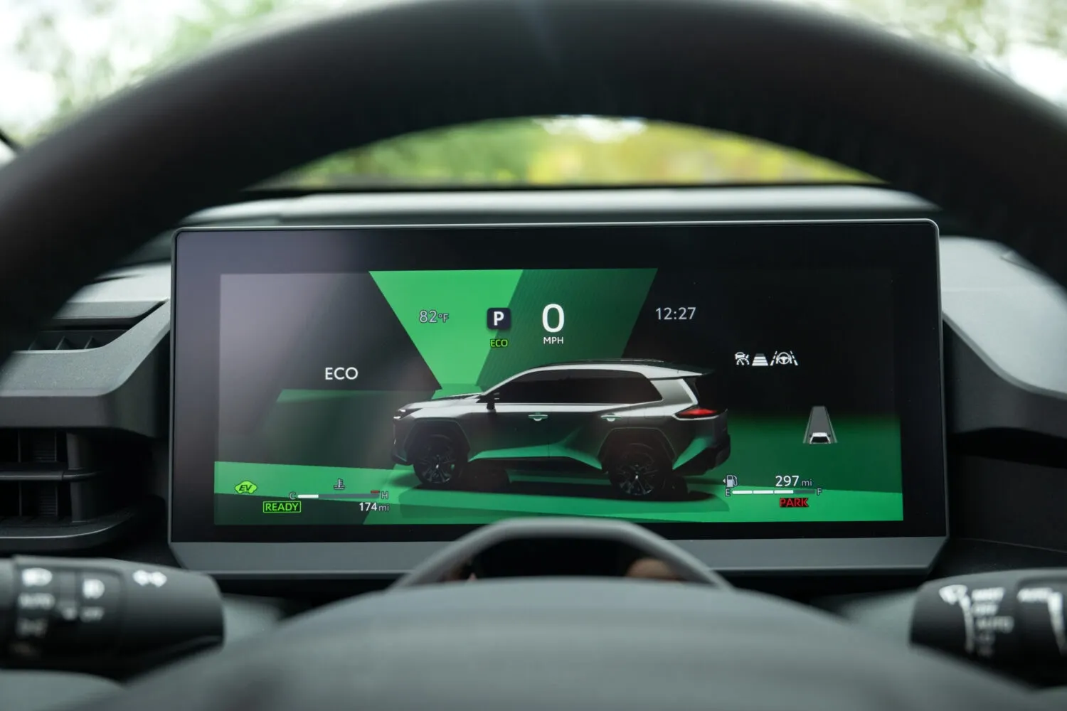 2026 Toyota RAV4 Hybrid Woodland, looking at the gauge cluster