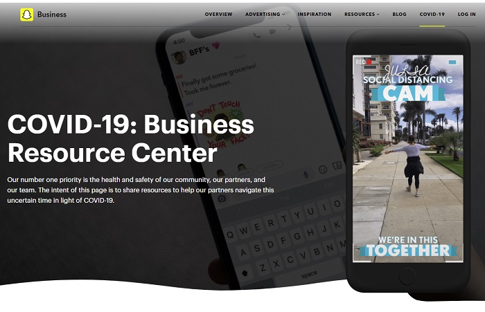 Snapchat COVID-19 Resource Center