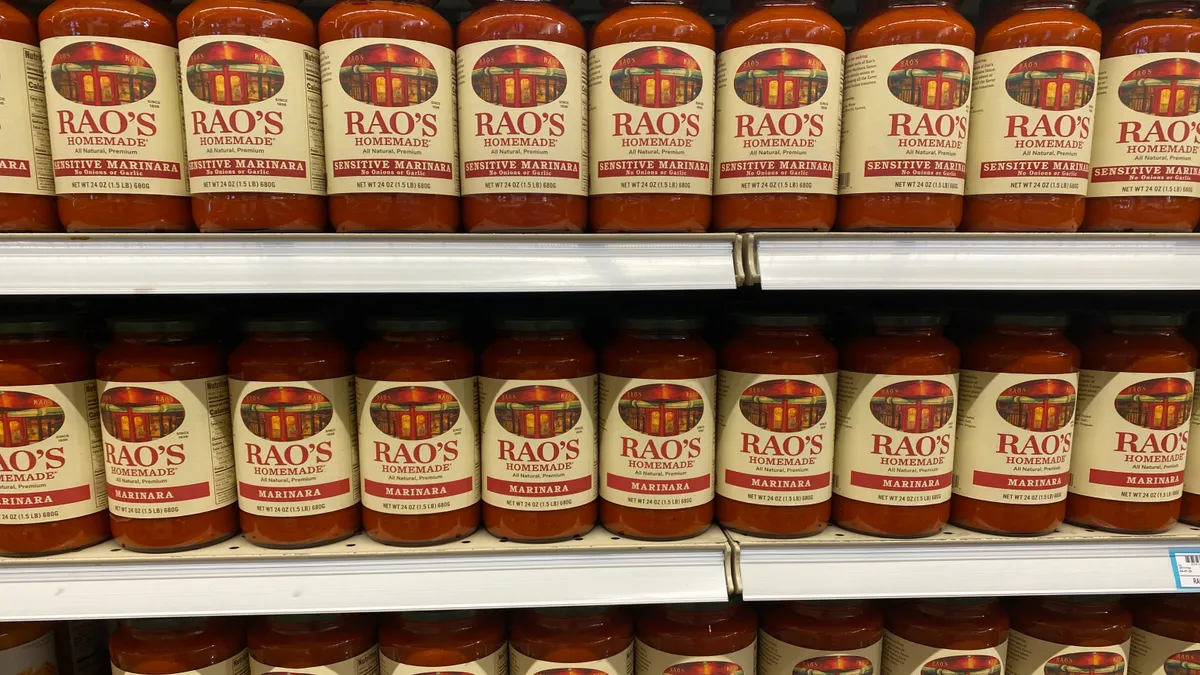 Jars of Rao's pasta sauce at a Washington, D.C. grocery store.