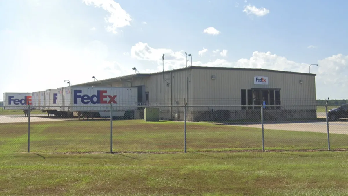 A FedEx Freight service center in Camden, Arkansas.